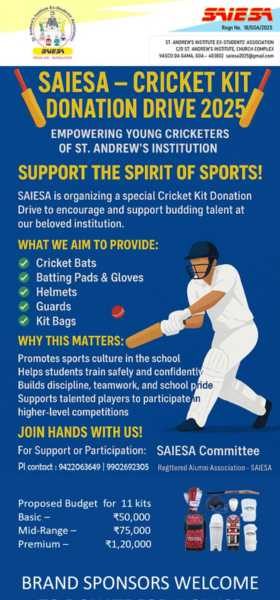 cricket kit donation